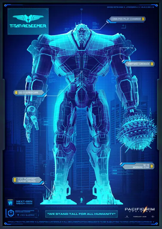 Jaeger dalam aksi di Pacific Rim 2