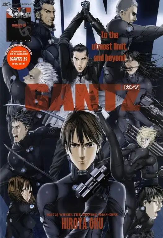 Gambar adegan aksi menegangkan dalam manga Gantz