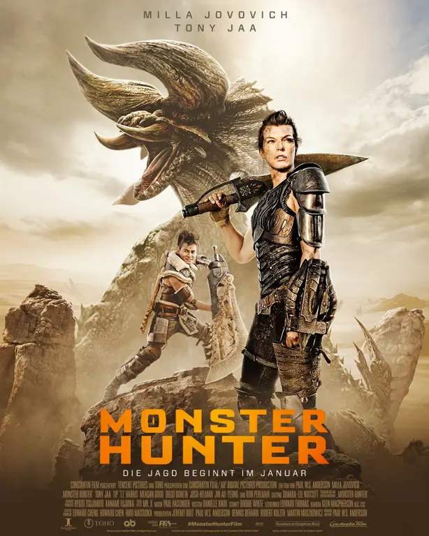 Adegan aksi menegangkan dari film Monster Hunter