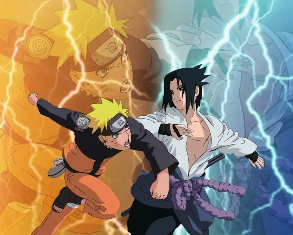 Gambar adegan pertarungan karakter Naruto