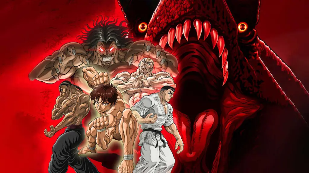 Gambar aksi pertarungan Baki Hanma di Baki Season 2