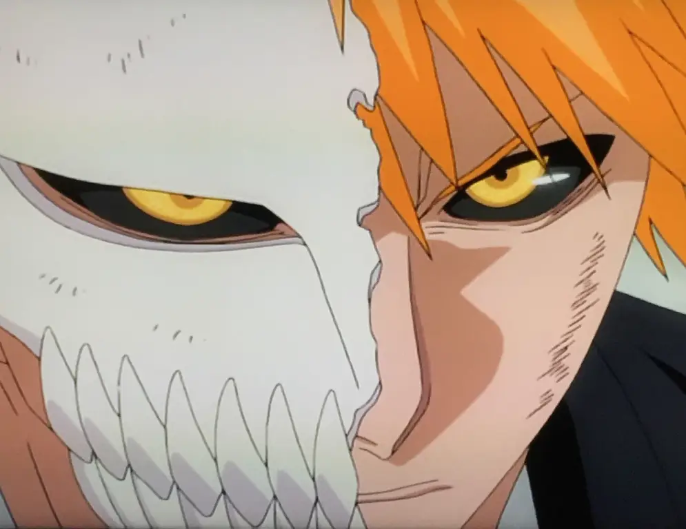 Cuplikan gambar dari Bleach episode 291 yang menampilkan pertarungan sengit