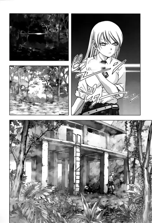 Gambar adegan pertarungan dalam manga Btooom!