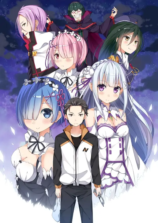 Gambar adegan pertarungan intens dari anime Re:Zero