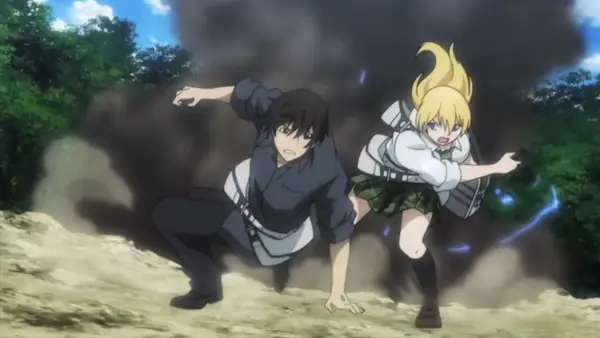 Adegan pertarungan seru dalam anime Btooom!