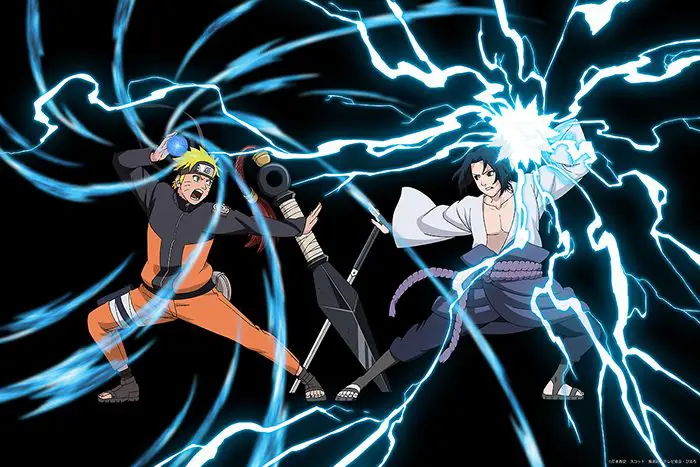 Adegan pertarungan Naruto berwarna