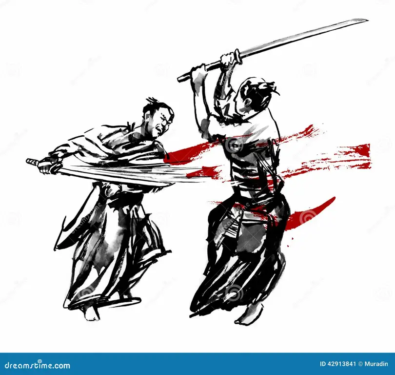 Adegan pertarungan pedang samurai di Rurouni Kenshin