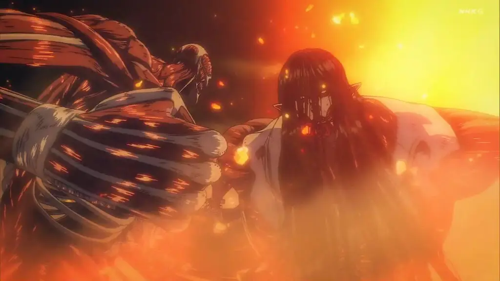 Gambar pertarungan final Attack on Titan Season 4