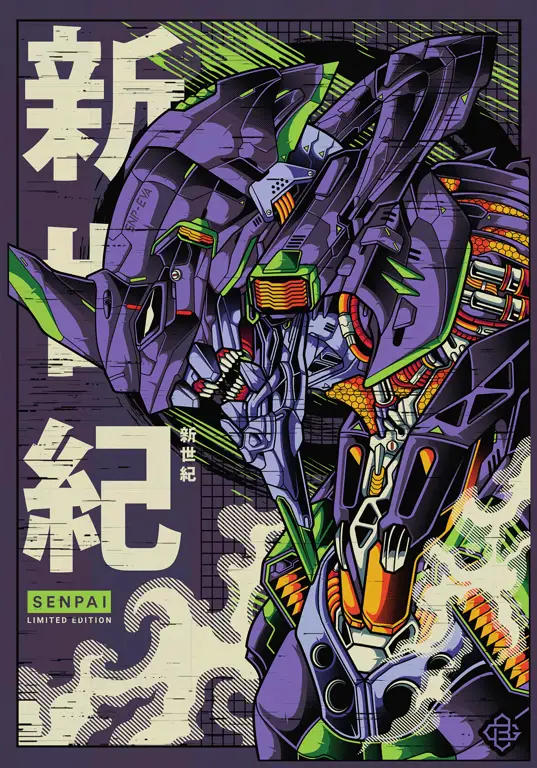 Robot mecha Evangelion dalam aksi