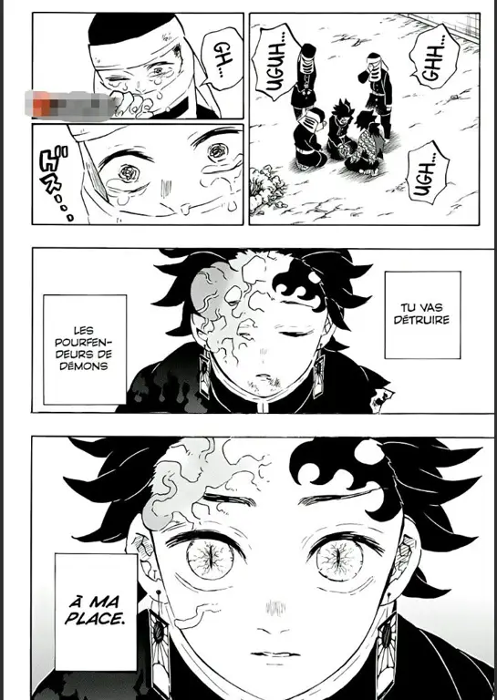 Panel-panel manga Demon Slayer chapter 191 yang menegangkan