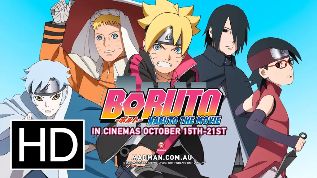 Gambar adegan aksi dalam anime Boruto