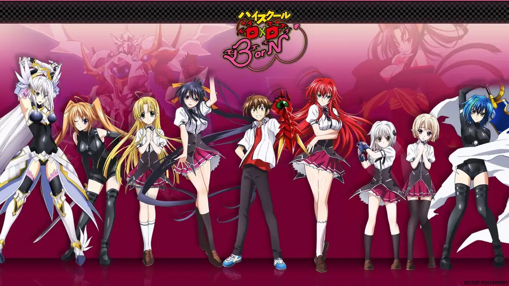 Gambar adegan aksi dari anime High School DxD