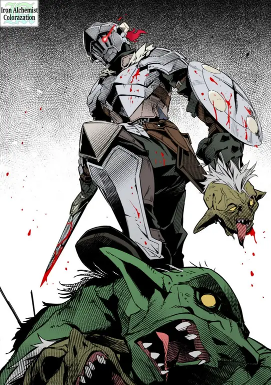 Panel manga Goblin Slayer chapter 55 yang menegangkan