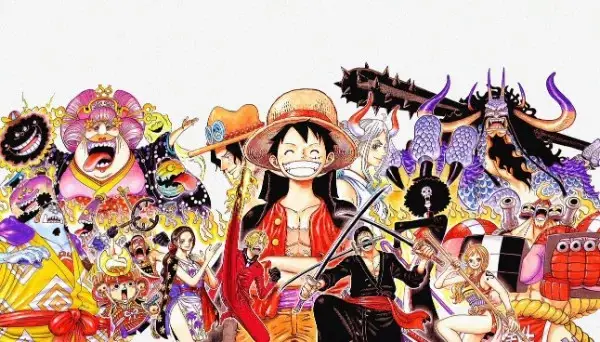 Para karakter One Piece sedang bertarung