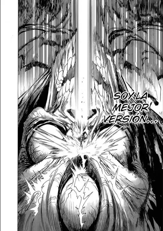 Adegan pertarungan seru di One Punch Man chapter 203 Saitama bertarung dengan musuh yang kuat di One Punch Man chapter 203.