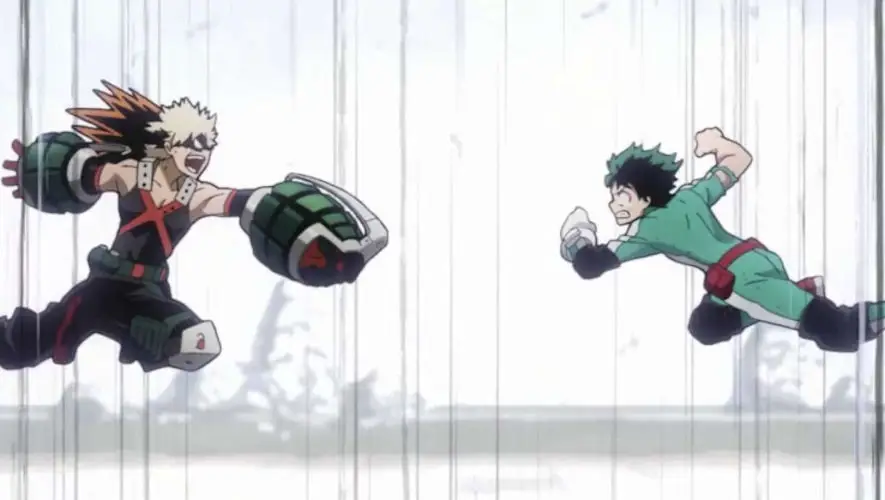 Cuplikan adegan pertarungan di My Hero Academia season 4