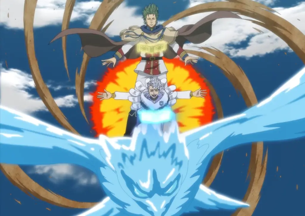 Pertarungan sihir di Black Clover episode 36