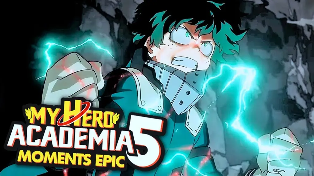 Adegan pertarungan spektakuler dari My Hero Academia Gambar adegan pertarungan epik My Hero Academia