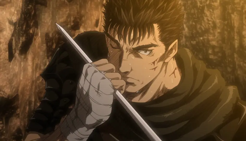 Gambar adegan pertarungan dalam anime Berserk