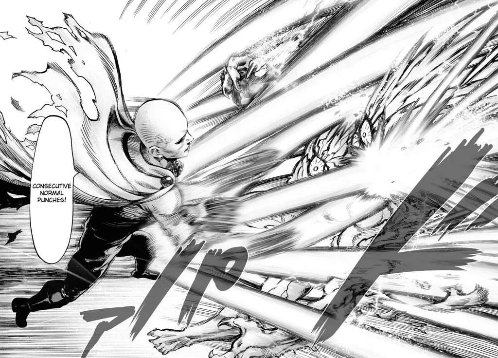 Adegan pertarungan yang epik dan cepat Adegan pertarungan di One Punch Man anime