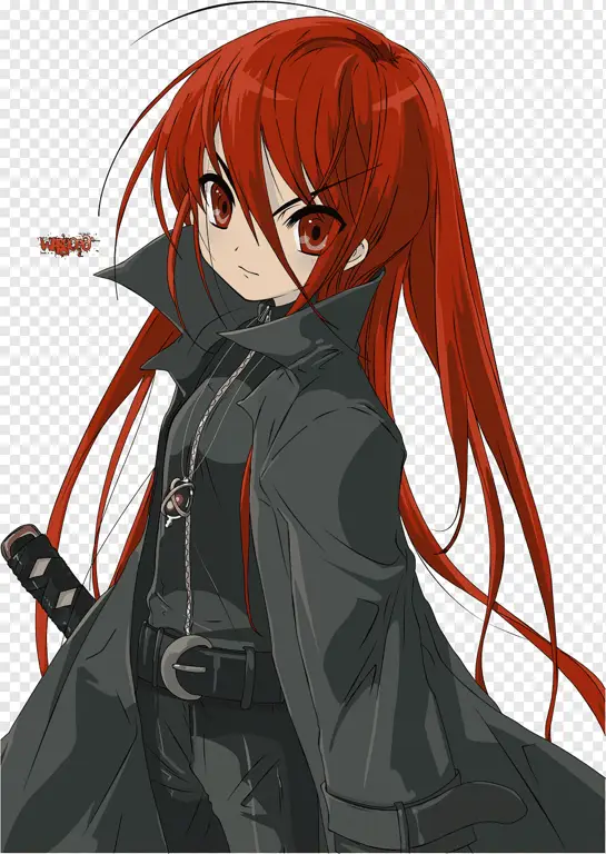 Gambar adegan pertarungan dalam anime Shana