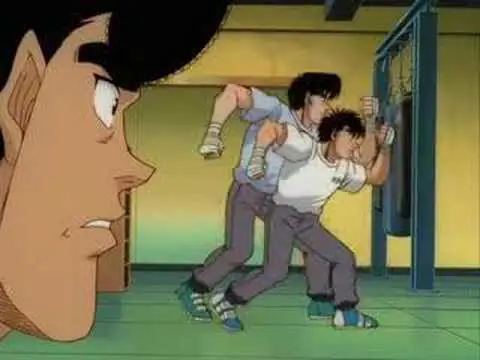 Adegan pertarungan dalam anime Hajime no Ippo