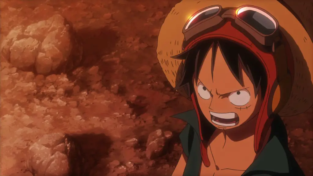 Adegan pertarungan Luffy melawan Shiki di One Piece Strong World