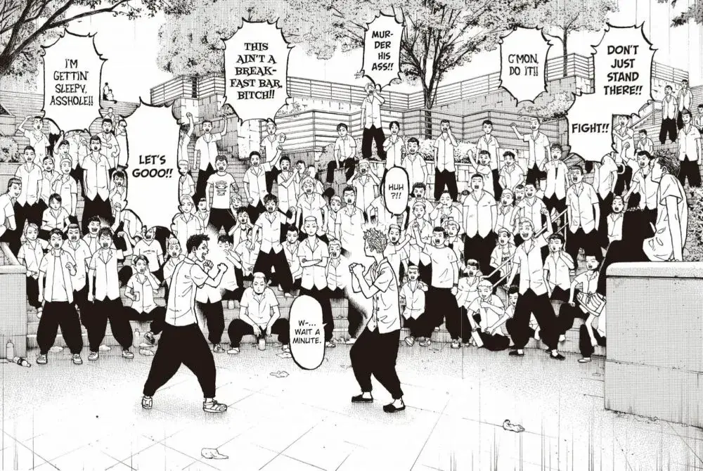 Adegan pertarungan yang menegangkan dalam Tokyo Revengers Gambar adegan pertarungan dalam anime Tokyo Revengers