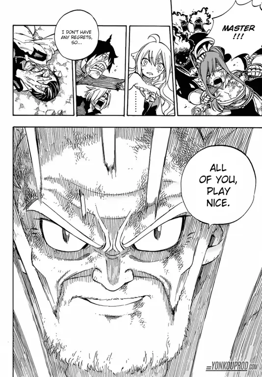 Adegan pertarungan yang menegangkan dan penuh aksi dalam Chapter 510 Adegan pertarungan dalam Manga Fairy Tail Chapter 510