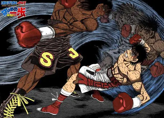 Adegan pertarungan tinju di Hajime no Ippo