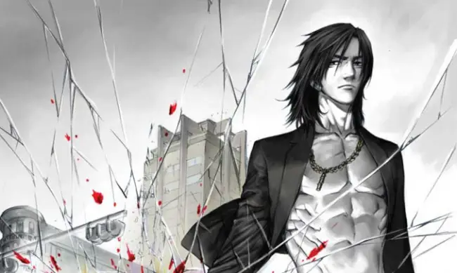 Gambar adegan pertarungan dalam manga The Breaker