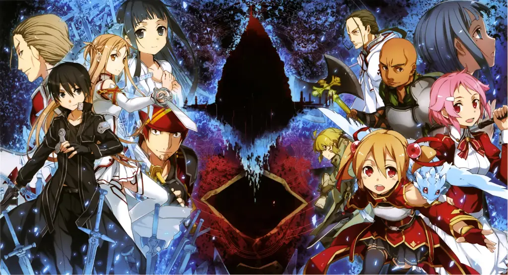 Gambar adegan pertarungan dalam Sword Art Online