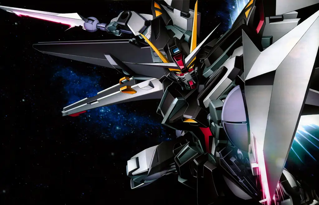 Gambar adegan pertarungan Gundam Stargazer