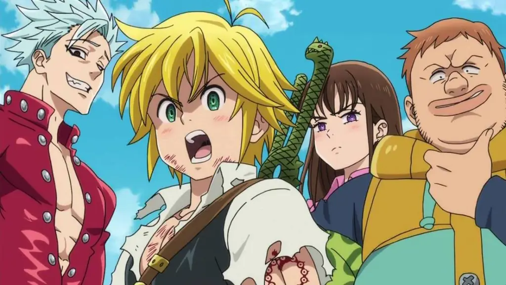 Gambar adegan aksi dari anime Seven Deadly Sins