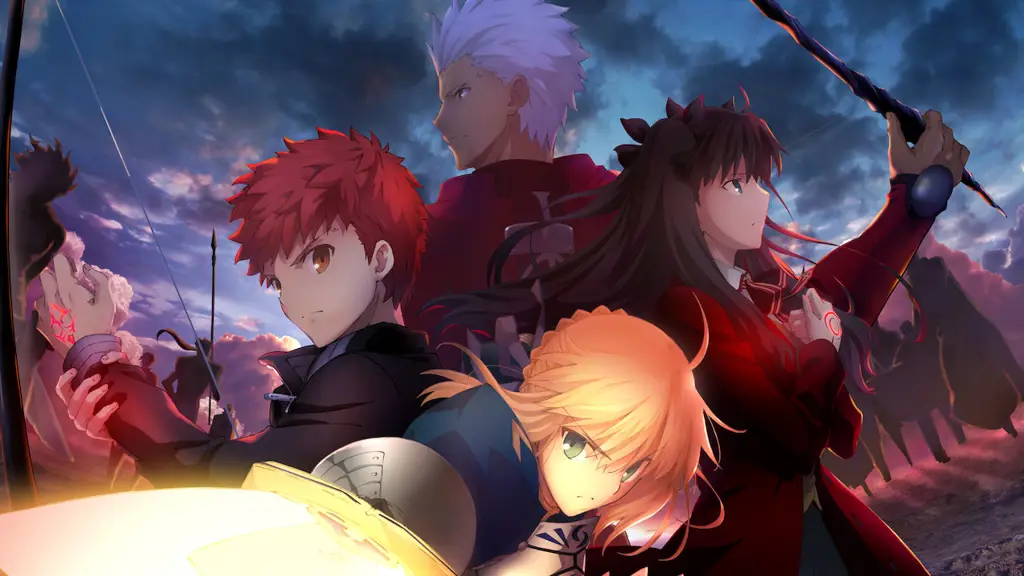 Gambar adegan aksi dalam Fate Stay Night: Unlimited Blade Works