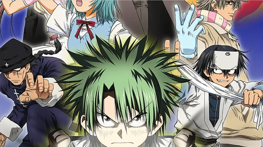 Gambar adegan pertarungan dalam anime Law of Ueki