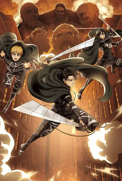 Gambar adegan aksi menegangkan di Shingeki no Kyojin Final Season