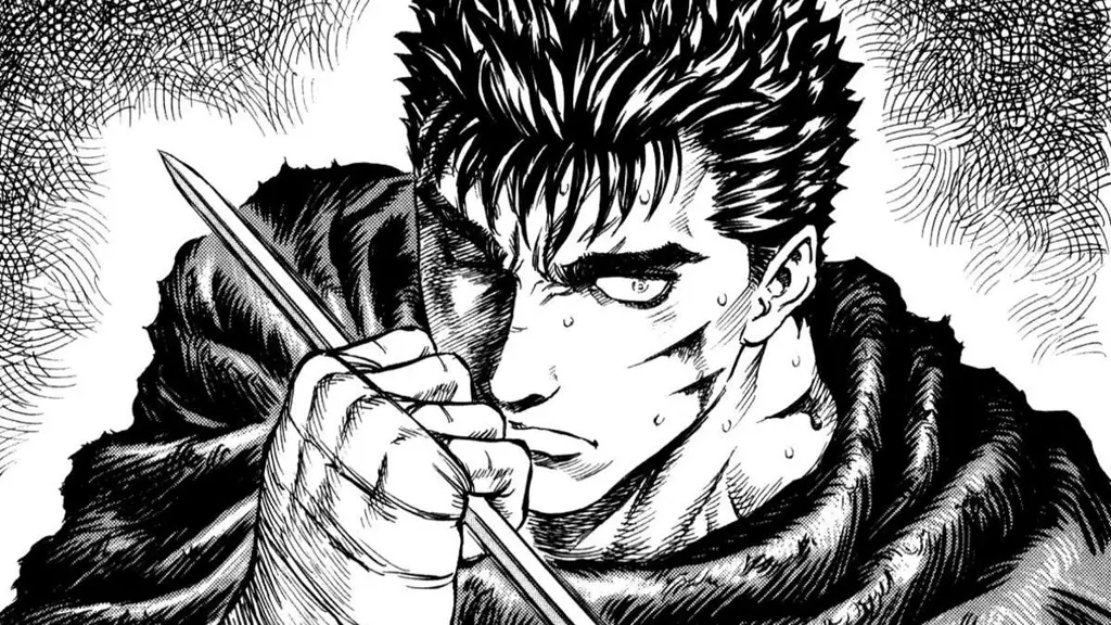 Guts dalam aksi di Berserk Chapter 2