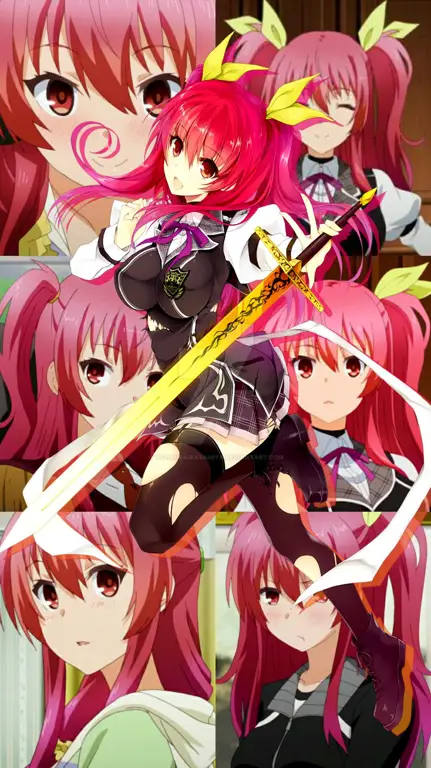 Gambar adegan pertarungan dalam anime Rakudai Kishi no Cavalry