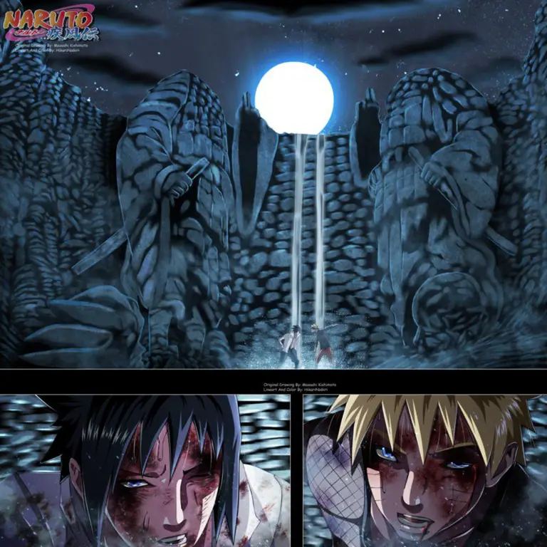 Naruto dan Sasuke bertarung