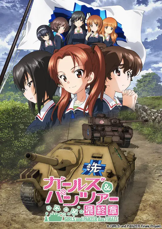 Adegan pertempuran final dalam Girls und Panzer Movie