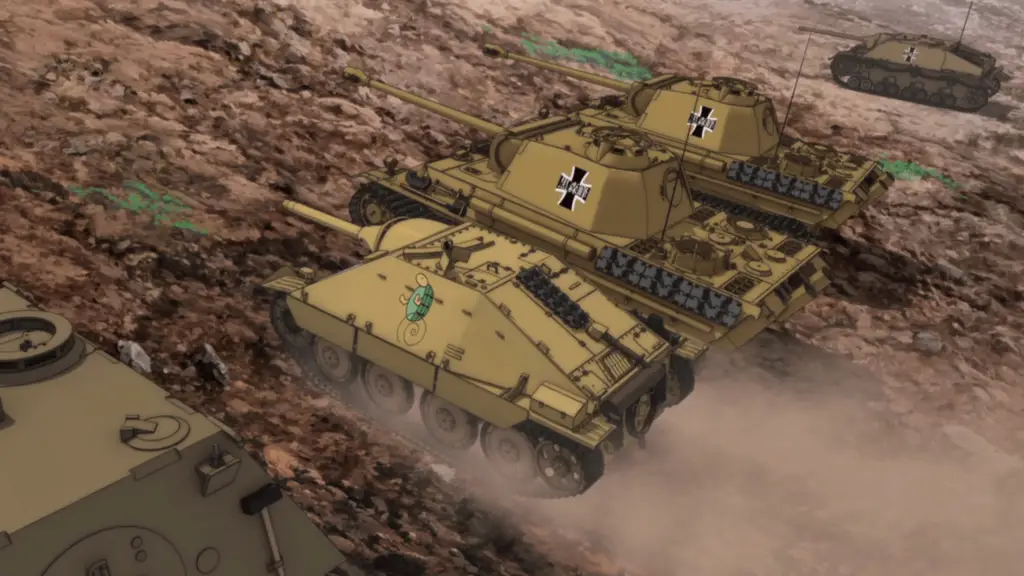 Pertarungan tank yang menegangkan dalam Girls und Panzer