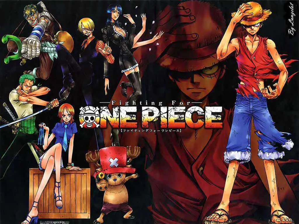 Karakter One Piece sedang bertarung sengit