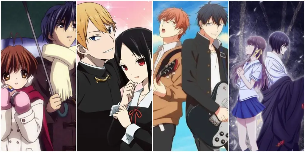 Adegan romantis dalam Kanojo no Kanojo Karakter anime yang sedang jatuh cinta