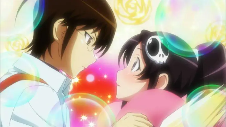 Adegan romantis dan komedi dalam Mikakunin de Shinkoukei Gambar adegan romantis dan komedi dalam anime Mikakunin de Shinkoukei