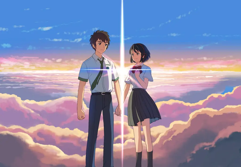 Gambar adegan romantis dari film anime