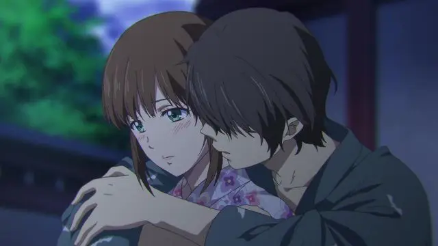 Gambar adegan romantis dalam anime Domestic na Kanojo