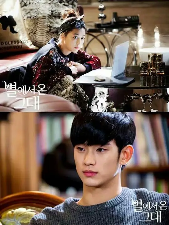 Foto Kim Soo-hyun dan Jun Ji-hyun dalam drama My Love From The Star