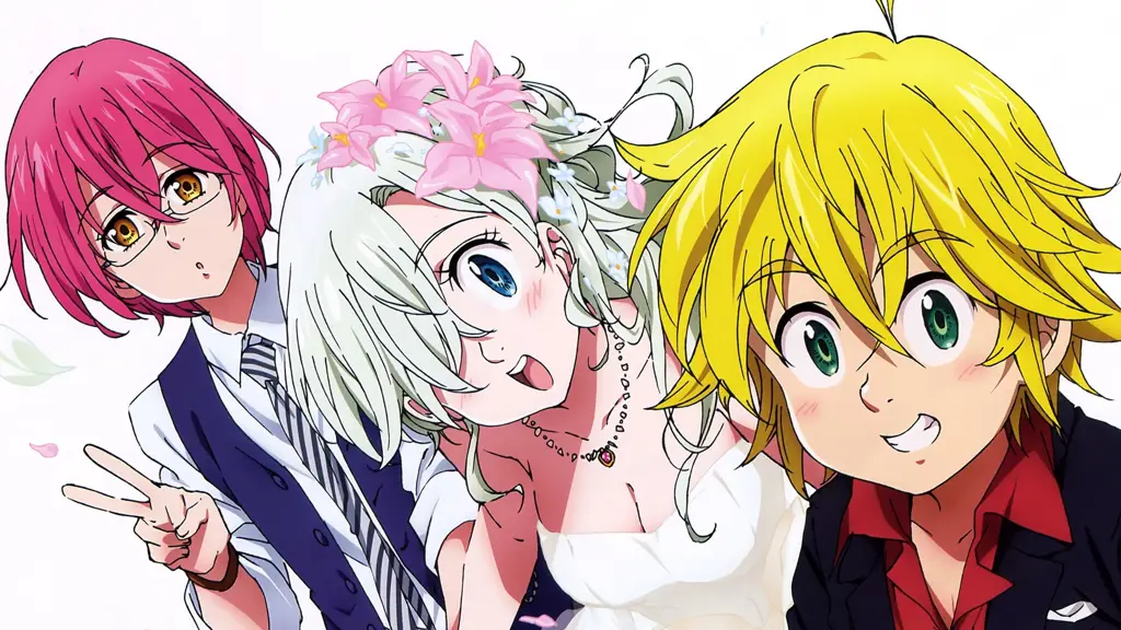 Gambar Meliodas dan Elizabeth dari Nanatsu no Taizai