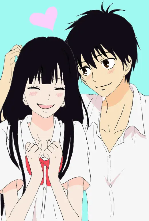 Sawako dan Kazehaya dalam film Kimi ni Todoke